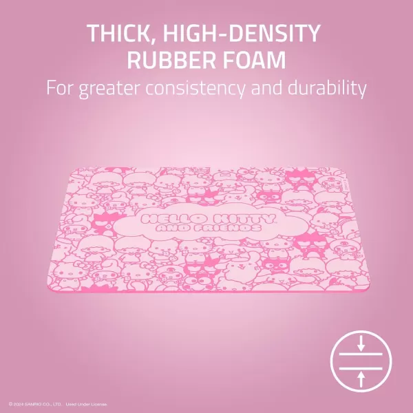 Razer Gigantus V2 Cloth Gaming Mouse Pad Medium Textured MicroWeave Cloth Surface  Thick HighDensity Rubber Foam  Non Slip Base  Hello Kitty ampamp Friends Edition
