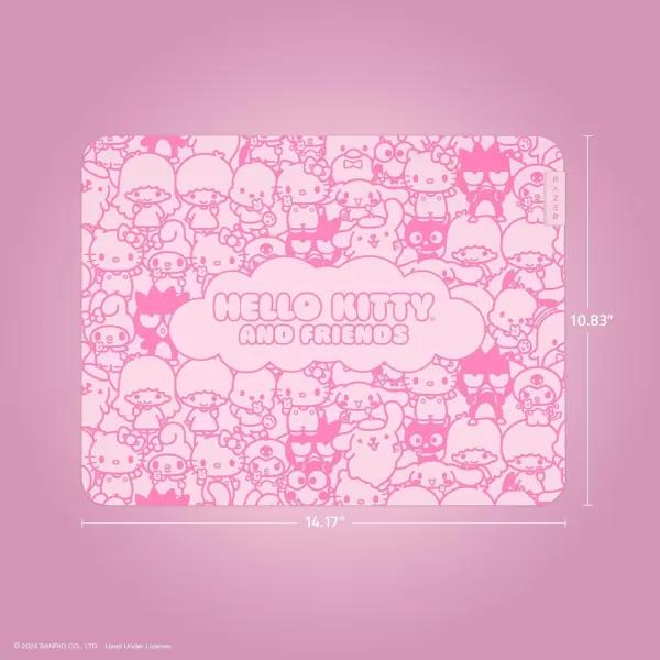 Razer Gigantus V2 Cloth Gaming Mouse Pad Medium Textured MicroWeave Cloth Surface  Thick HighDensity Rubber Foam  Non Slip Base  Hello Kitty ampamp Friends Edition