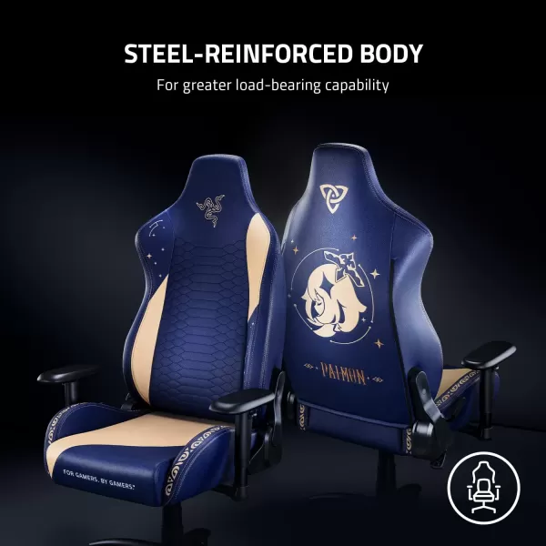 Razer Iskur X Ergonomic Gaming Chair Designed for Hardcore Gaming  MultiLayered Synthetic Leather  HighDensity Foam Cushions  2D Armrests  SteelReinforced Body  Hello Kitty ampamp Friends EditionBlue beige and Black