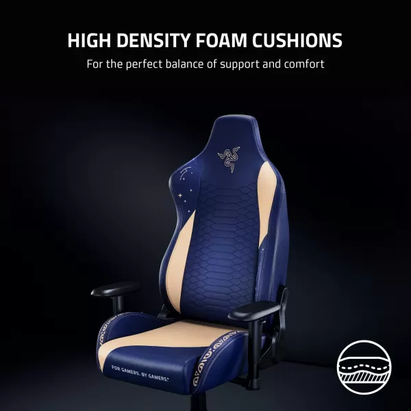 Razer Iskur X Ergonomic Gaming Chair Designed for Hardcore Gaming  MultiLayered Synthetic Leather  HighDensity Foam Cushions  2D Armrests  SteelReinforced Body  Hello Kitty ampamp Friends EditionBlue beige and Black