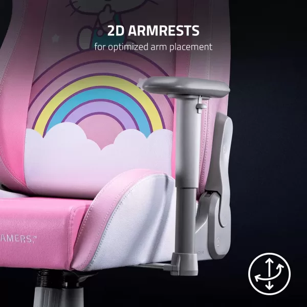 Razer Iskur X Ergonomic Gaming Chair Designed for Hardcore Gaming  MultiLayered Synthetic Leather  HighDensity Foam Cushions  2D Armrests  SteelReinforced Body  Hello Kitty ampamp Friends EditionHello Kitty  Friends