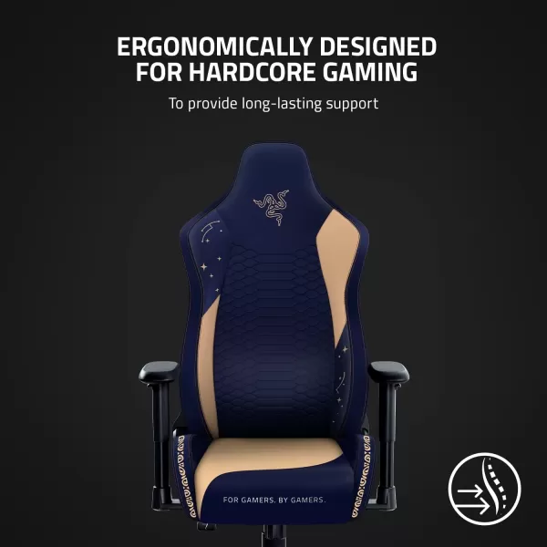 Razer Iskur X Ergonomic Gaming Chair Designed for Hardcore Gaming  MultiLayered Synthetic Leather  HighDensity Foam Cushions  2D Armrests  SteelReinforced Body  Hello Kitty ampamp Friends EditionBlue beige and Black