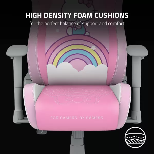 Razer Iskur X Ergonomic Gaming Chair Designed for Hardcore Gaming  MultiLayered Synthetic Leather  HighDensity Foam Cushions  2D Armrests  SteelReinforced Body  Hello Kitty ampamp Friends EditionHello Kitty  Friends