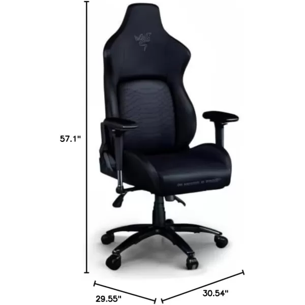 Razer Iskur XL Gaming Chair Ergonomic Lumbar Support System  MultiLayered Synthetic Leather Foam Cushions  Engineered to Carry  Memory Foam Head Cushion  BlackGreenBlack
