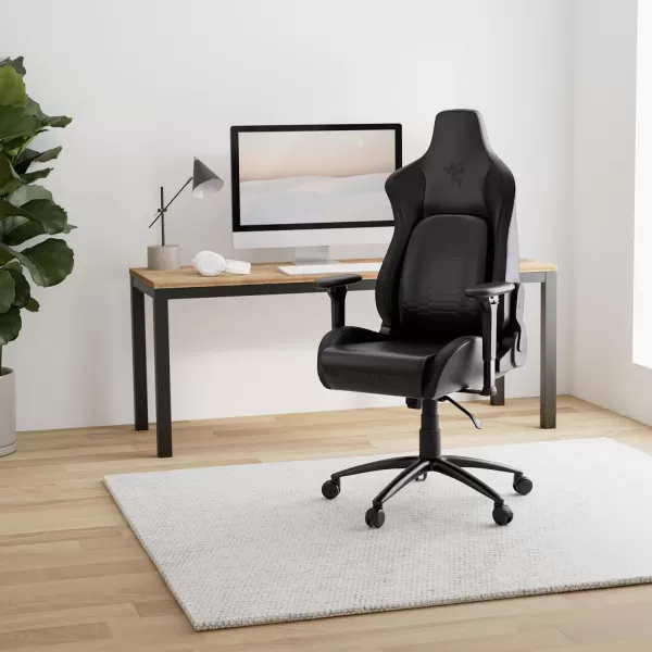 Razer Iskur XL Gaming Chair Ergonomic Lumbar Support System  MultiLayered Synthetic Leather Foam Cushions  Engineered to Carry  Memory Foam Head Cushion  BlackGreenBlack
