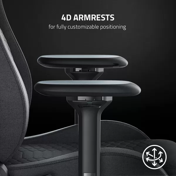 Razer Iskur XL Gaming Chair Ergonomic Lumbar Support System  MultiLayered Synthetic Leather Foam Cushions  Engineered to Carry  Memory Foam Head Cushion  BlackGreenGrey Fabric
