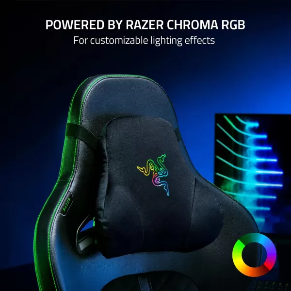 Razer Iskur XL Gaming Chair Ergonomic Lumbar Support System  MultiLayered Synthetic Leather Foam Cushions  Engineered to Carry  Memory Foam Head Cushion  BlackGreenBlack