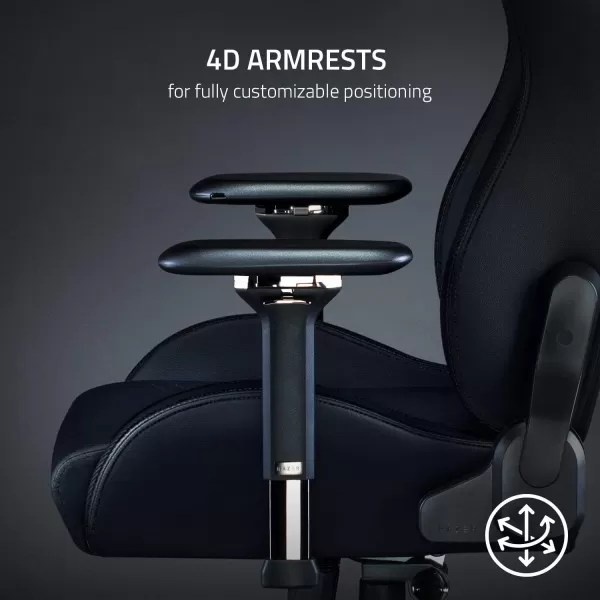 Razer Iskur XL Gaming Chair Ergonomic Lumbar Support System  MultiLayered Synthetic Leather Foam Cushions  Engineered to Carry  Memory Foam Head Cushion  BlackGreenBlack