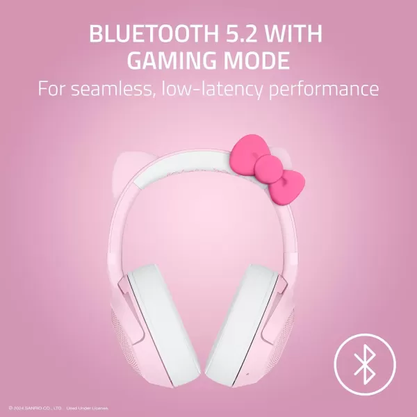 Razer Kraken Kitty V2 BT Wireless RGB Headset Chroma RGB  Bluetooth 5240 mm Drivers  NoiseCancelling Mics  Lightweight  40 Hr Battery wType C Charging  Hello Kitty ampamp Friends Edition
