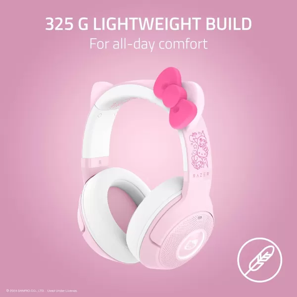 Razer Kraken Kitty V2 BT Wireless RGB Headset Chroma RGB  Bluetooth 5240 mm Drivers  NoiseCancelling Mics  Lightweight  40 Hr Battery wType C Charging  Hello Kitty ampamp Friends Edition