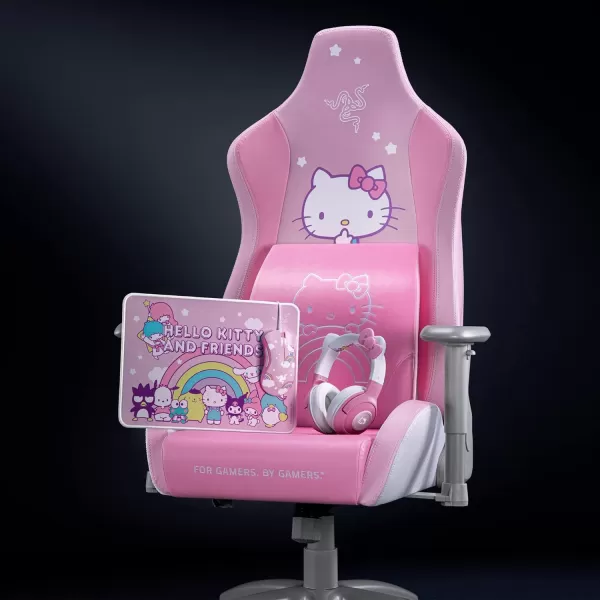 Razer Lumbar Cushion Hello Kitty ampamp Friends Edition Lumbar Support for Gaming Chairs  FullySculpted Lumbar Curve  Memory Foam Padding  Wrapped in Plush Velvet