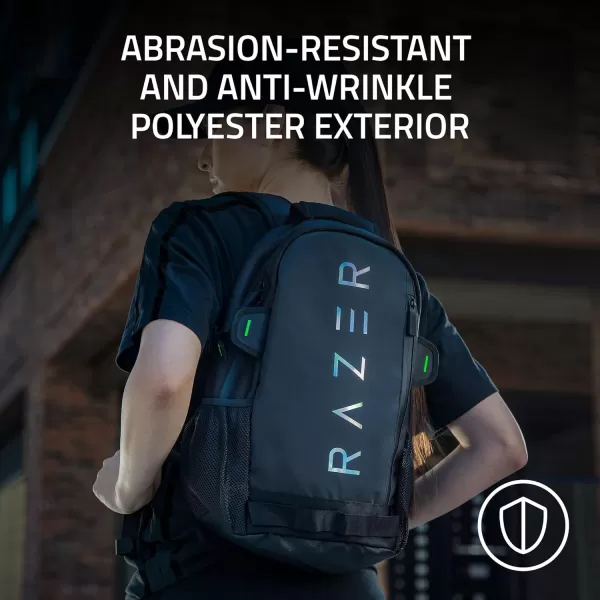 Razer Rogue v3 18quot Gaming Laptop Backpack Travel Carry On Computer Bag  Tear and Water Resistant  Mesh Side Pocket  Fits 18 inch Notebook  BlackBlack