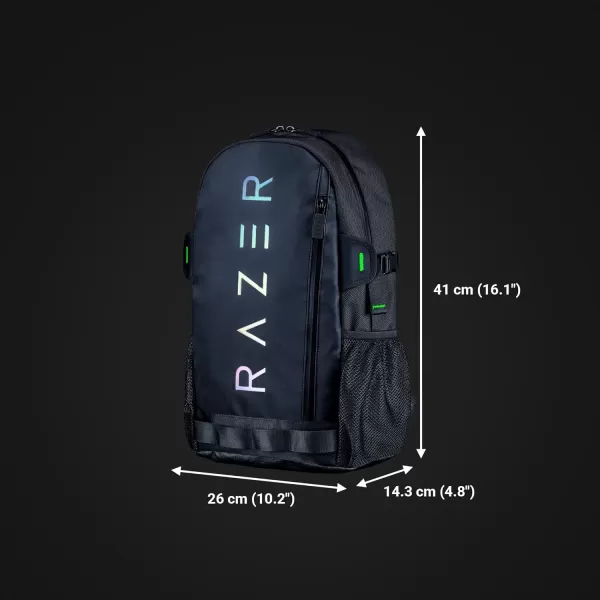 Razer Rogue v3 18quot Gaming Laptop Backpack Travel Carry On Computer Bag  Tear and Water Resistant  Mesh Side Pocket  Fits 18 inch Notebook  BlackBlack