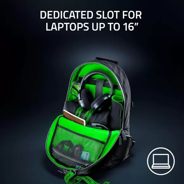 Razer Rogue v3 18quot Gaming Laptop Backpack Travel Carry On Computer Bag  Tear and Water Resistant  Mesh Side Pocket  Fits 18 inch Notebook  BlackBlack