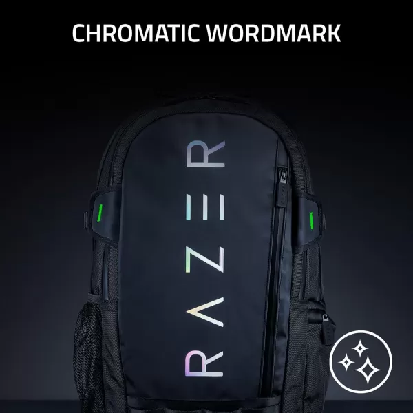 Razer Rogue v3 18quot Gaming Laptop Backpack Travel Carry On Computer Bag  Tear and Water Resistant  Mesh Side Pocket  Fits 18 inch Notebook  BlackBlack