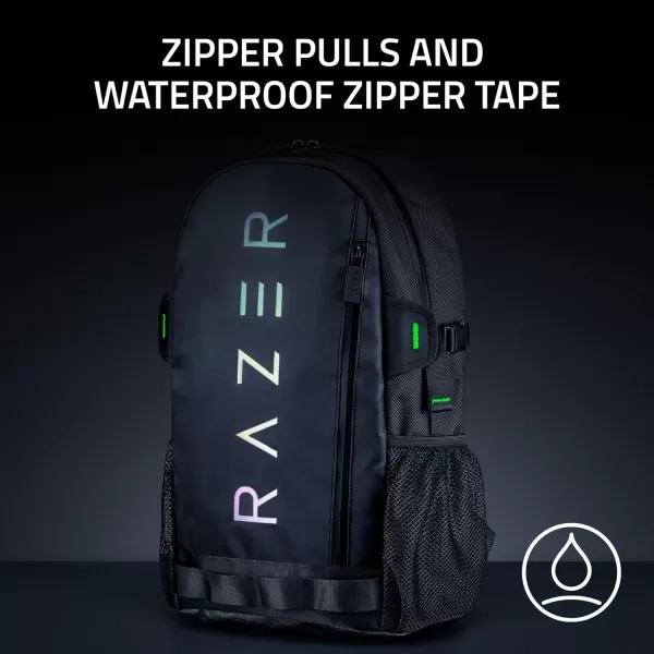 Razer Rogue v3 18quot Gaming Laptop Backpack Travel Carry On Computer Bag  Tear and Water Resistant  Mesh Side Pocket  Fits 18 inch Notebook  BlackBlack