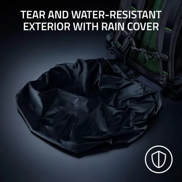 Razer Rogue v3 18quot Gaming Laptop Backpack Travel Carry On Computer Bag  Tear and Water Resistant  Mesh Side Pocket  Fits 18 inch Notebook  BlackChromatic