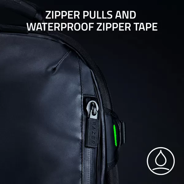 Razer Rogue v3 18quot Gaming Laptop Backpack Travel Carry On Computer Bag  Tear and Water Resistant  Mesh Side Pocket  Fits 18 inch Notebook  BlackChromatic