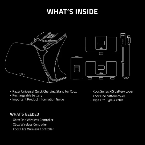 Razer Universal Quick Charging Stand for Xbox Series XS Magnetic Secure Charging  Matches Forza Horizon 5 Limited Edition Xbox Wireless Controller  USB Powered  Controller Sold SeparatelyElectric Volt