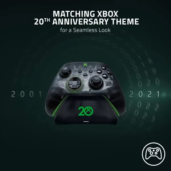 Razer Universal Quick Charging Stand for Xbox Series XS Magnetic Secure Charging  Matches Forza Horizon 5 Limited Edition Xbox Wireless Controller  USB Powered  Controller Sold SeparatelyXbox 20th Anniversary
