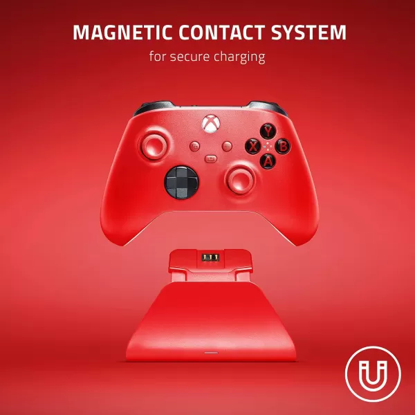 Razer Universal Quick Charging Stand for Xbox Series XS Magnetic Secure Charging  Matches Forza Horizon 5 Limited Edition Xbox Wireless Controller  USB Powered  Controller Sold SeparatelyPulse Red