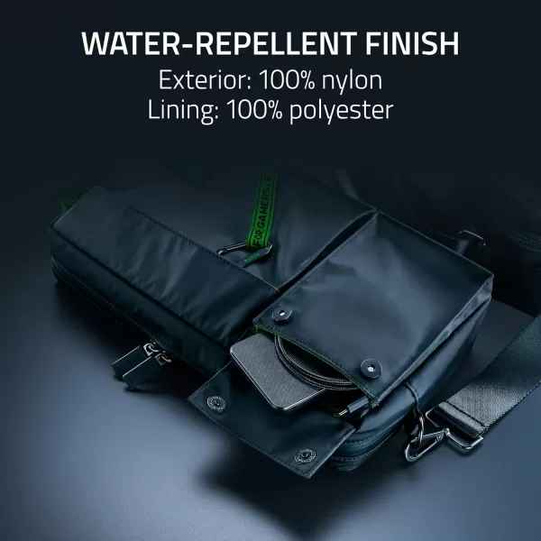 Razer Xanthus Tote Bag Dedicated Padded Laptop Compartment  Fits up to 16quot Laptops  Water Repellent Nylon  TwoWay Carry with Detachable Shoulder StrapCrossbody