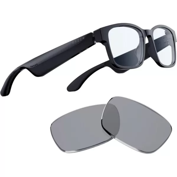 Razer Anzu Smart Glasses Blue Light Filtering ampamp Polarized Sunglass Lenses  Low Latency Audio  Builtin Mic ampamp Speakers  Touch ampamp Voice Assistant Compatible  5hrs Battery  RoundLargeSmall