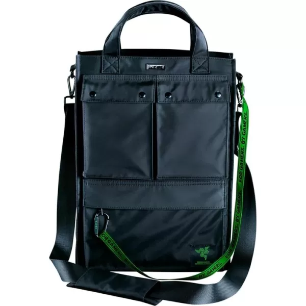 Razer Xanthus Tote Bag Dedicated Padded Laptop Compartment  Fits up to 16quot Laptops  Water Repellent Nylon  TwoWay Carry with Detachable Shoulder StrapTote