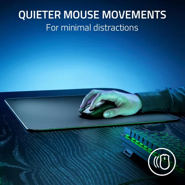Razer Atlas Tempered Glass Gaming Mouse Mat UltraSmooth MicroEtched Surface  Dirt and ScratchResistant  AntiSlip Base  Quiet Mouse Movements  BlackBlack