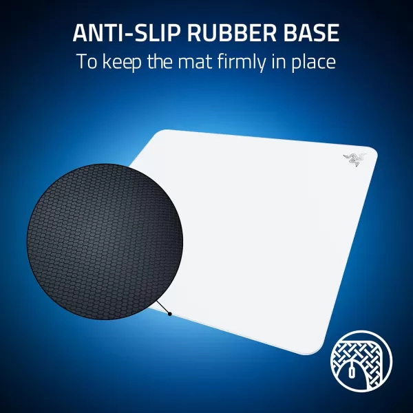 Razer Atlas Tempered Glass Gaming Mouse Mat UltraSmooth MicroEtched Surface  Dirt and ScratchResistant  AntiSlip Base  Quiet Mouse Movements  BlackWhite