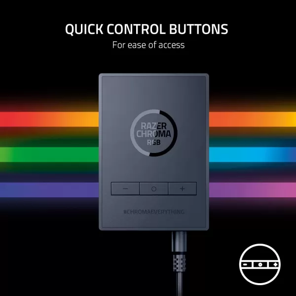 Razer Chroma Light Strip Set Chroma RGB  2 Wireless Modes  Plug and Play Integration  Quick Control Buttons  Mounting Brackets and Adhesives