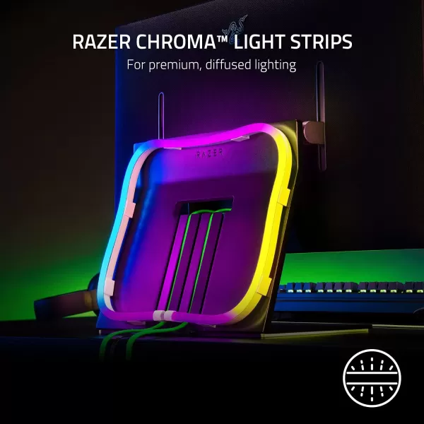 Razer Chroma Light Strip Set Chroma RGB  2 Wireless Modes  Plug and Play Integration  Quick Control Buttons  Mounting Brackets and Adhesives