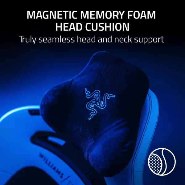 Razer Enki Pro Premium Gaming Chair Upholstered Alcantara  AllDay Comfort  Lumbar Arch  DualDensity Backrest  Reactive Seat Tilt ampamp 152Degree Recline  Memory Foam Headrest  Williams Esports