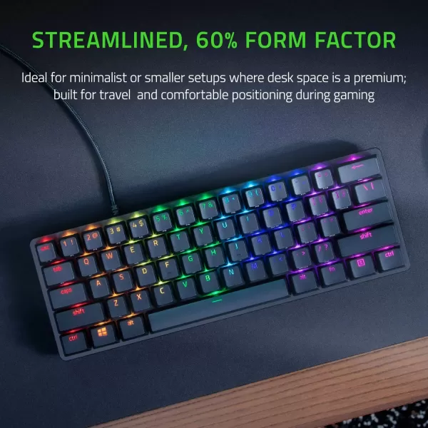 Razer Huntsman Mini 60 Gaming Keyboard  PBT Keycap  Coiled Cable Upgrade Set Bundle Mercury WhiteLinear Optical  Quartz PinkBlack Keyboard  Pink Upgrade Set