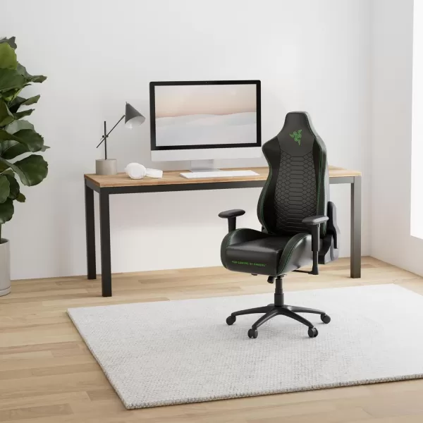 Razer Iskur X XL Gaming Chair Ergonomically Designed for Hardcore Gaming  MultiLayered Synthetic Leather Foam Cushions  2D Armrests  SteelReinforced Body  BlackGreenBlackGreen