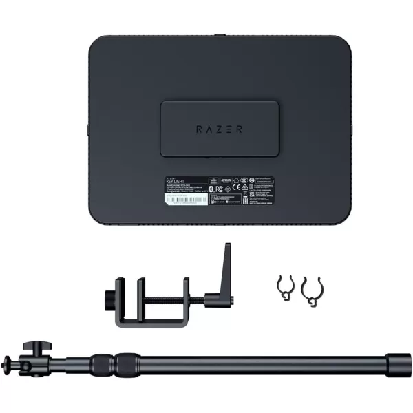 Razer Key Light Chroma Customizable RGB Light Spectrum  2800 Lumens Professional Light for Streaming Video RecordingConferencing on PC Phone  Control via App  Clamp Mount  WiFi ampamp Bluetooth