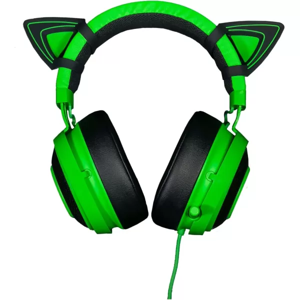 Razer Kitty Ears for Kraken Headsets Compatible with Kraken 2019 Kraken TE Headsets  Adjustable Strraps  Water Resistant Construction  Quartz PinkBlack Green