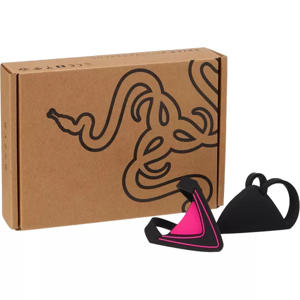 Razer Kitty Ears for Kraken Headsets Compatible with Kraken 2019 Kraken TE Headsets  Adjustable Strraps  Water Resistant Construction  Quartz PinkNeon Purple