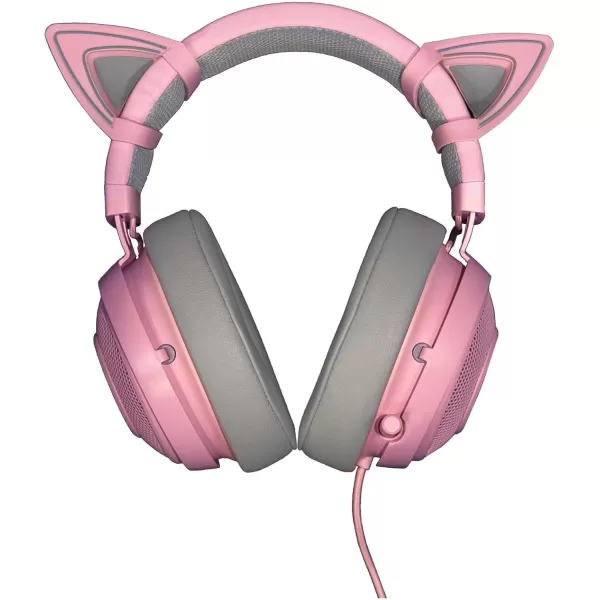 Razer Kitty Ears for Kraken Headsets Compatible with Kraken 2019 Kraken TE Headsets  Adjustable Strraps  Water Resistant Construction  Quartz PinkQuartz Pink