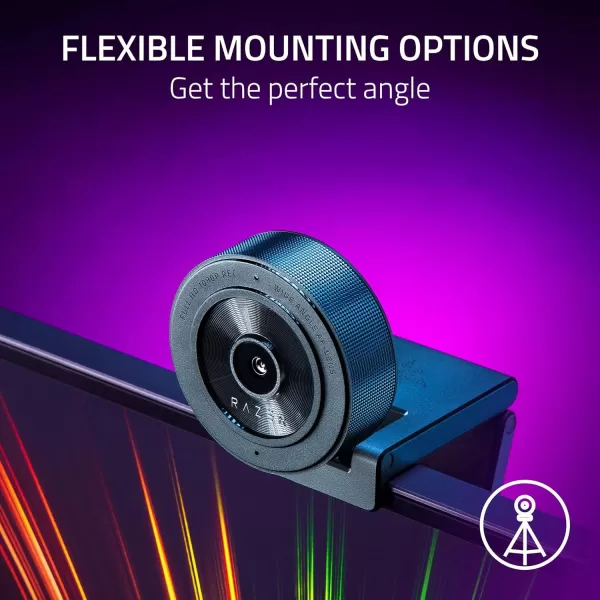 Razer Kiyo Pro Webcam for Streaming Gaming Video Calls Full HD 1080p 60FPS  Adaptive Light Sensor  HDR Enabled  Wide Angle Lens with Adjustable FOV  Works with OBS Xsplit Twitch Zoom TeamsKiyo X