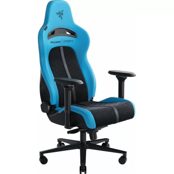 Razer Enki Pro Premium Gaming Chair Upholstered Alcantara  AllDay Comfort  Lumbar Arch  DualDensity Backrest  Reactive Seat Tilt ampamp 152Degree Recline  Memory Foam Headrest  Williams Esports