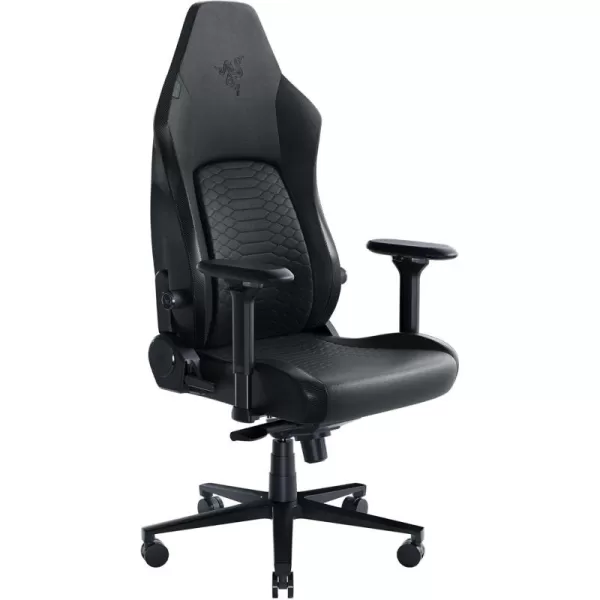 Razer Iskur V2 Gaming Chair Adaptive Lumbar Support  Adjustable Lumbar Curve  High Density Foam Cushions  Reactive Seat Tilt ampamp152degree Recline  4D Armrests  Synthetic Leather  BlackBlack