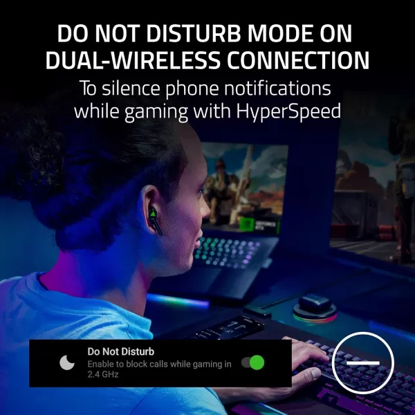 NEW Razer Hammerhead Pro HyperSpeed Wireless Gaming Earbuds for PC PlayStation Switch Mobile Adjustable ANC  Fast Wireless Charging Case  30 Hr Battery  Bluetooth 53  Chroma RGB  Black