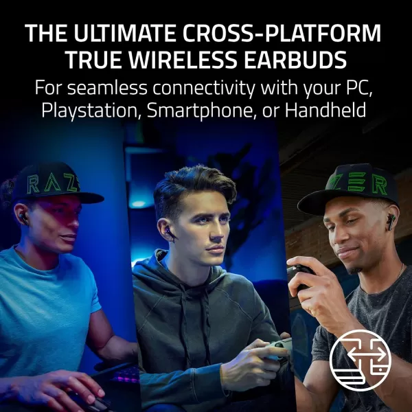 NEW Razer Hammerhead Pro HyperSpeed Wireless Gaming Earbuds for PC PlayStation Switch Mobile Adjustable ANC  Fast Wireless Charging Case  30 Hr Battery  Bluetooth 53  Chroma RGB  Black