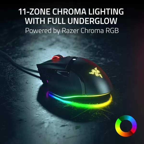 Razer Basilisk V3 35K Wired Ergonomic Gaming Mouse  HyperScroll Tilt Wheel  35K DPI Optical Sensor Gen 213 Customizable Controls  Chroma RGB  Optical Switches Gen 3  Speedflex Cable