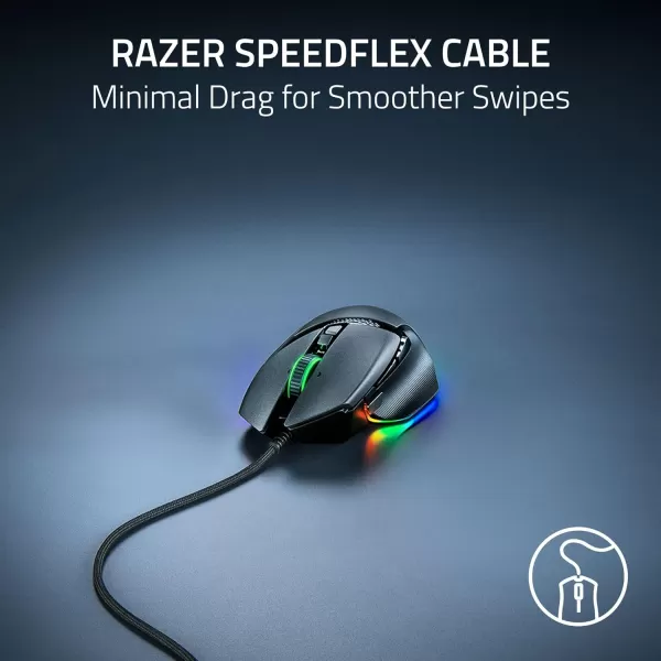 Razer Basilisk V3 35K Wired Ergonomic Gaming Mouse  HyperScroll Tilt Wheel  35K DPI Optical Sensor Gen 213 Customizable Controls  Chroma RGB  Optical Switches Gen 3  Speedflex Cable