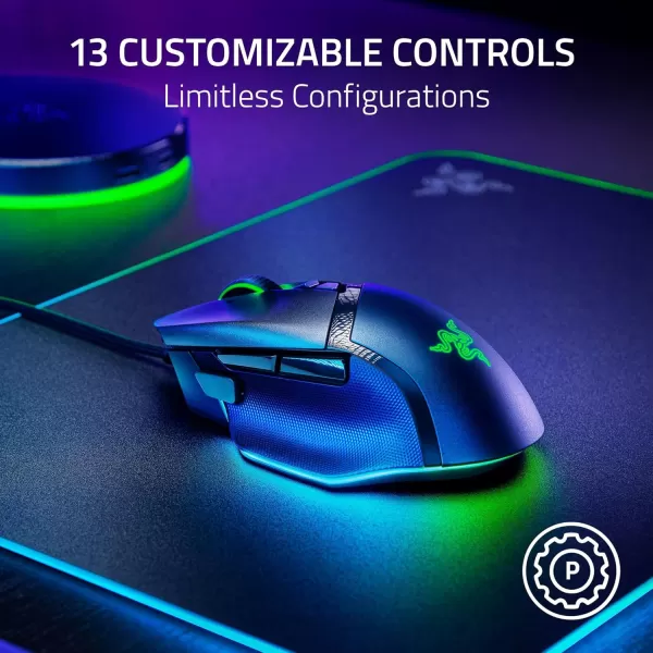 Razer Basilisk V3 35K Wired Ergonomic Gaming Mouse  HyperScroll Tilt Wheel  35K DPI Optical Sensor Gen 213 Customizable Controls  Chroma RGB  Optical Switches Gen 3  Speedflex Cable