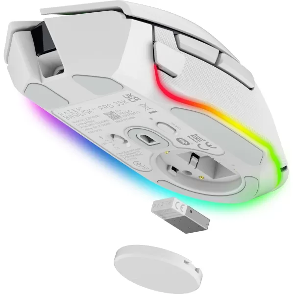 Razer Basilisk V3 Pro 35K Wireless Gaming Mouse HyperScroll Tilt Wheel  35K DPI Optical Sensor Gen 213 Customizable Controls  Chroma RGB  Optical Switches Gen 3  Up to 140 Hr Battery  White