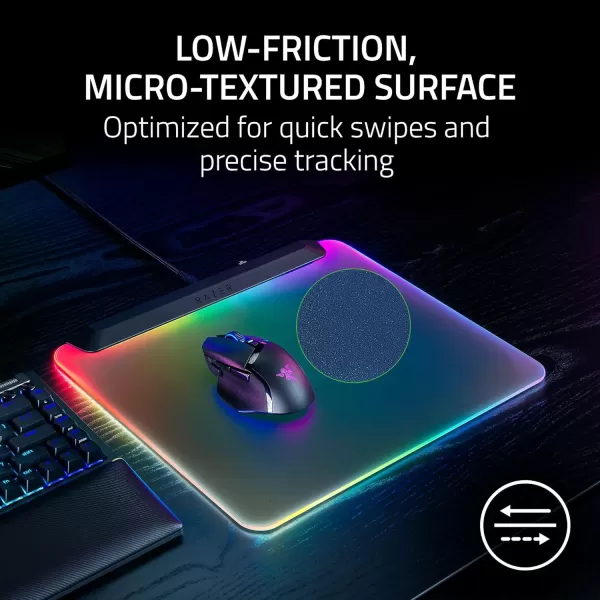 Razer Firefly V2 Pro Fully Illuminated RGB Gaming Mouse Mat Backlit Design  15 Zone Chroma Lighting  USB 20 Port  Detachable USB Type C Cable  Micro Textured Surface  Anti Slip Base