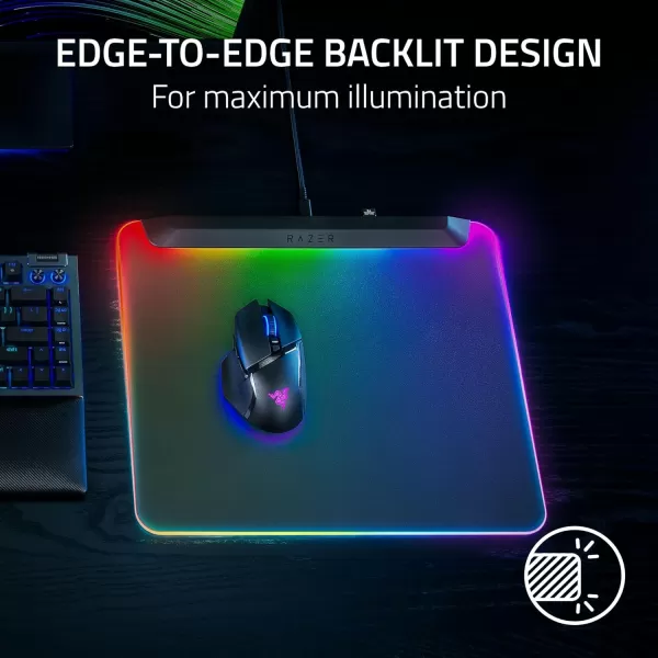 Razer Firefly V2 Pro Fully Illuminated RGB Gaming Mouse Mat Backlit Design  15 Zone Chroma Lighting  USB 20 Port  Detachable USB Type C Cable  Micro Textured Surface  Anti Slip Base